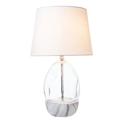 Настольная лампа 10192 10192/L Escada белая 1 лампа, основание прозрачное белое стекло металл в стиле современный  фото 3